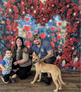 A dog at Hounds Town in Space Coast, Rockledge Florida gets adopted 